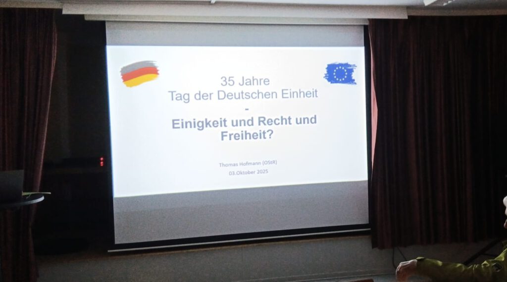 Sonderveranstaltung “35 Jahre Tag der Deutschen Einheit” am 3. Oktober 2025